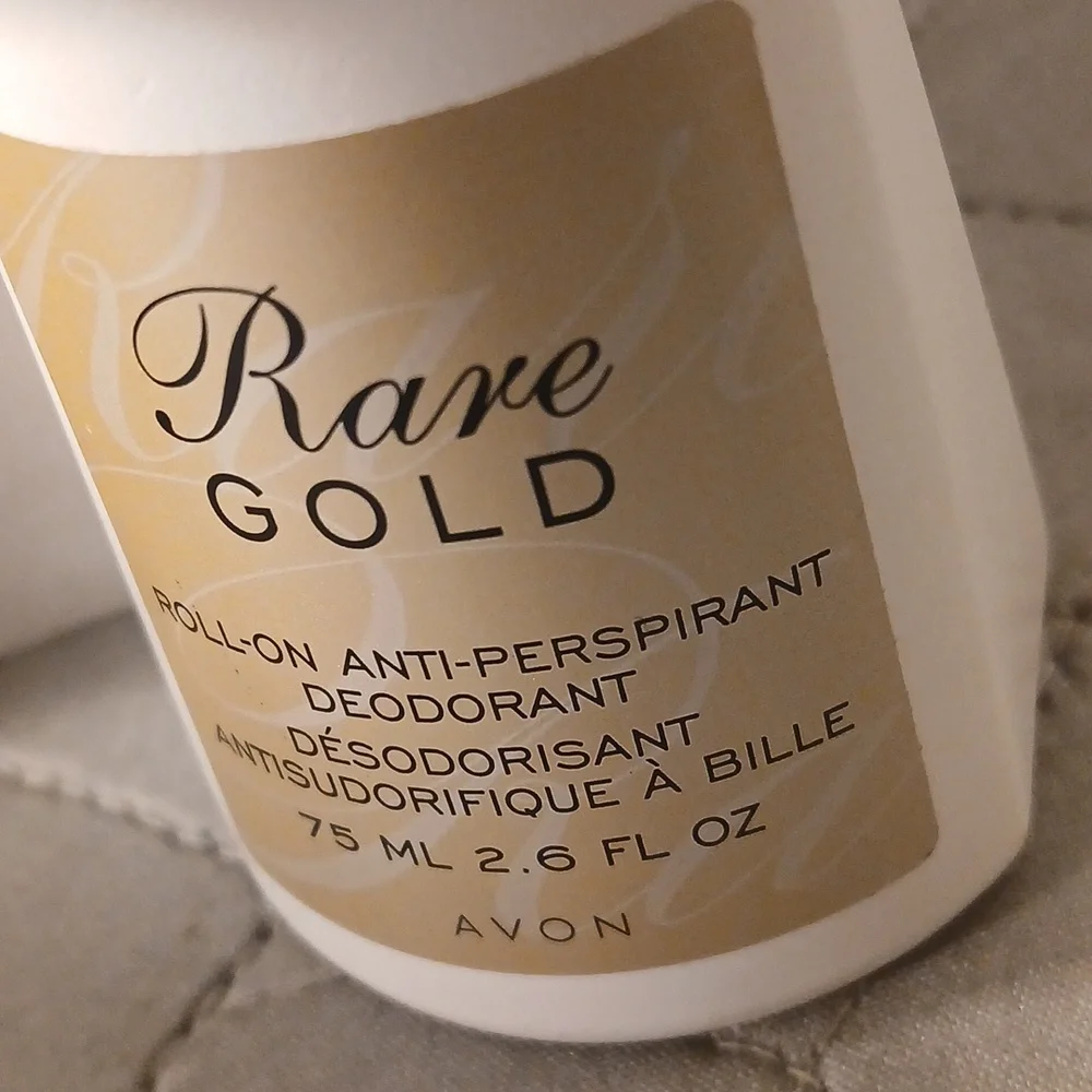 Avon Rare Gold Roll-on Anti-Perspirant 4 Pc Bundle 2.6 FL oz